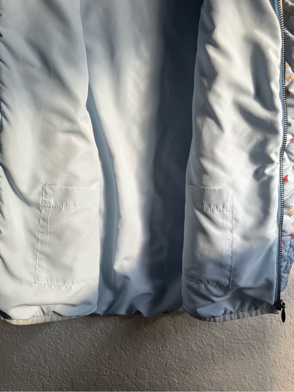 Light Blue Quilted Floral Vest - Picture 4 of 8
